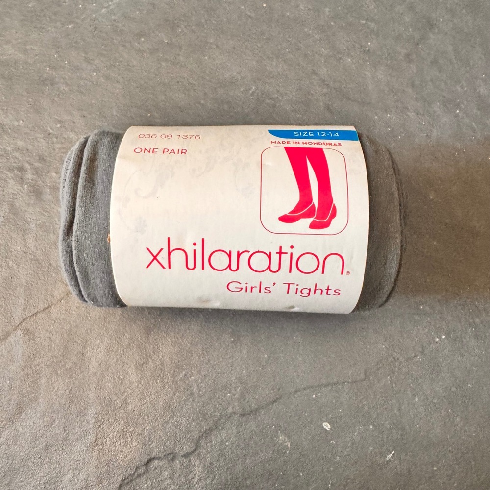 Xhilaration Girls Tights Size‎ 12 14 Gray Basic Comfort Stretch School Wear